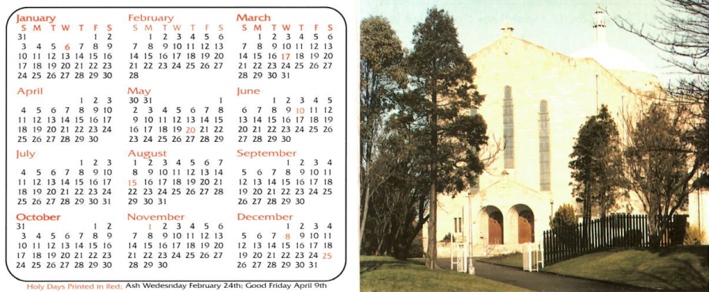 Calendar front